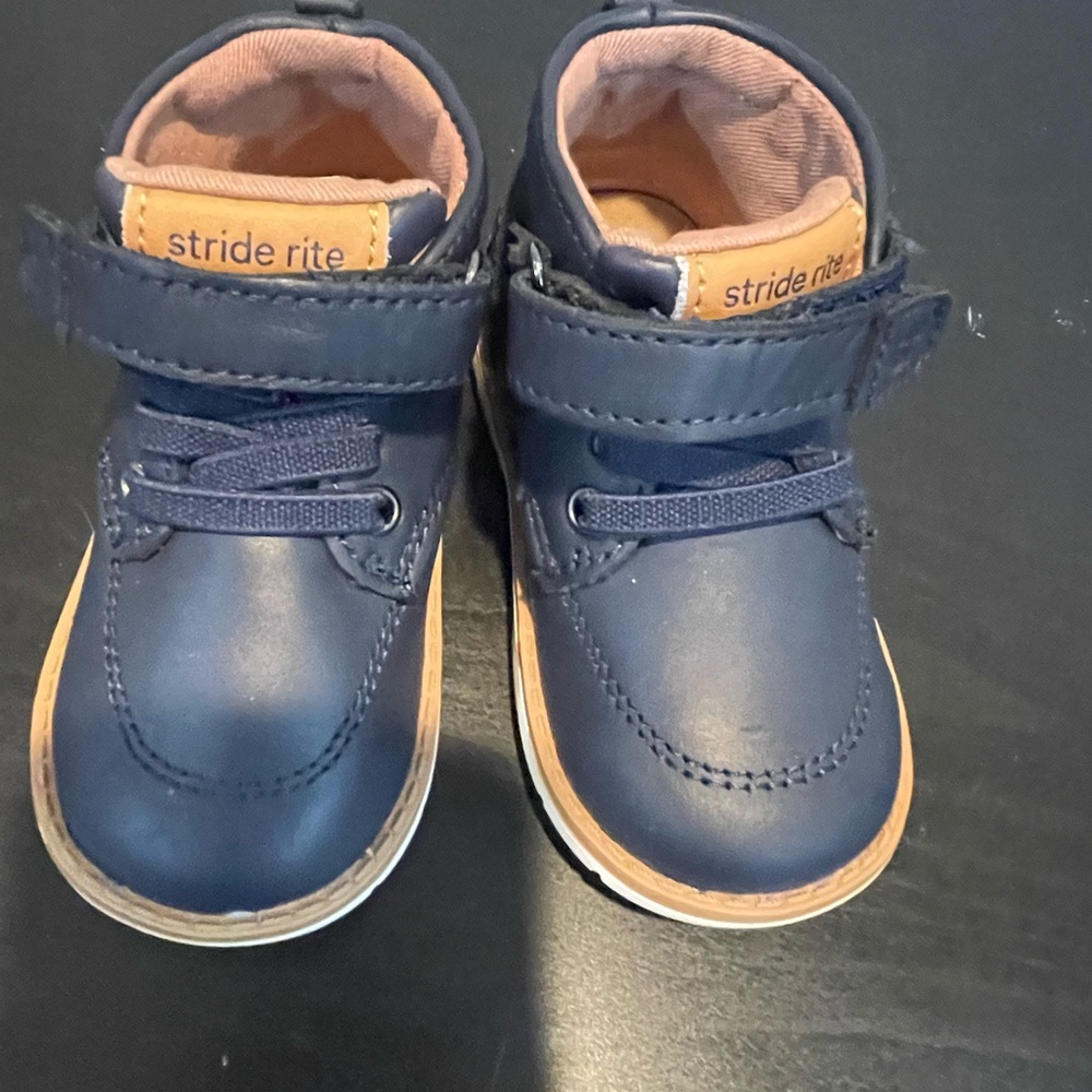 Stride Rite Navy Blue Quinn Boot Walking Shoes